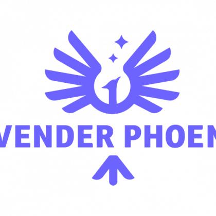 Image description: The Lavender Phoenix Logo, a purple phoenix with two sparkles. Across the bird is the text "Lavender Phoenix" in large purple block text.