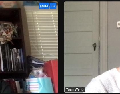 image description: screenshot of zoom supervision check in meeting, between Chali & Yuan.